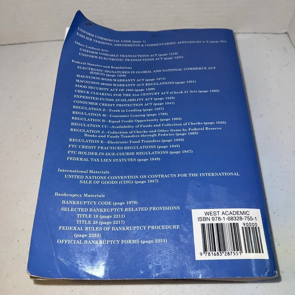 Selected Commercial Statutes : 2017 Edition Paperback Used Textbook